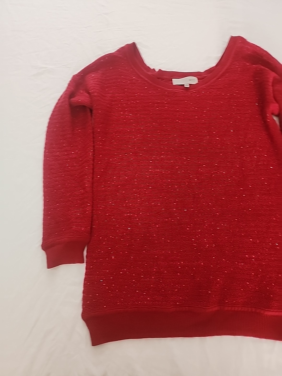 Heed Women's Red Sequin Pullover Sweater Size M - image 4