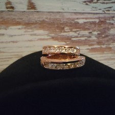 rose gold huggie earrings 925 sterling silver