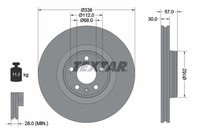 2X Textar Bremsscheibe Pro+ 92282605 FüR Audi A5 A4 C8 8W2 A6 B9 F5A F5F F53 8W5