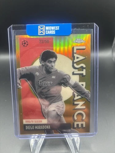 DIEGO MARADONA 25-26 TOPPS CHROME UEFA GOLD INSERT /50- LEGEND