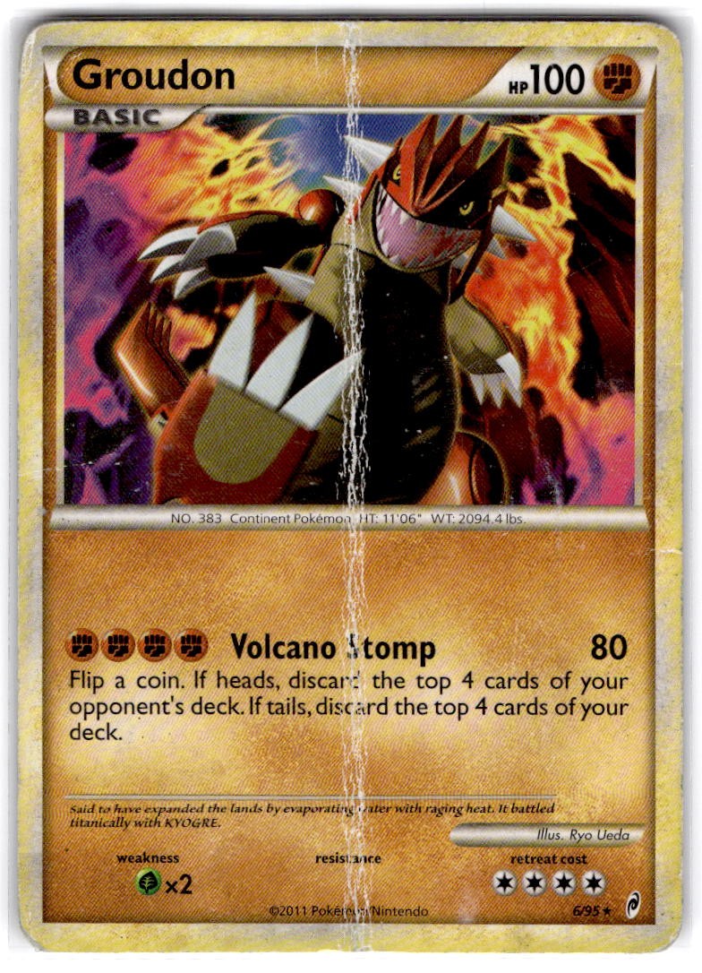 Groudon (Call of Legends) 6/095 - Rare - Deck Exclusives - Damaged