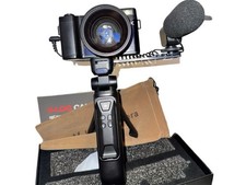 4K Vlogging Camera Kit w/ Mic Flip Screen Tripod Remote YouTube Camera