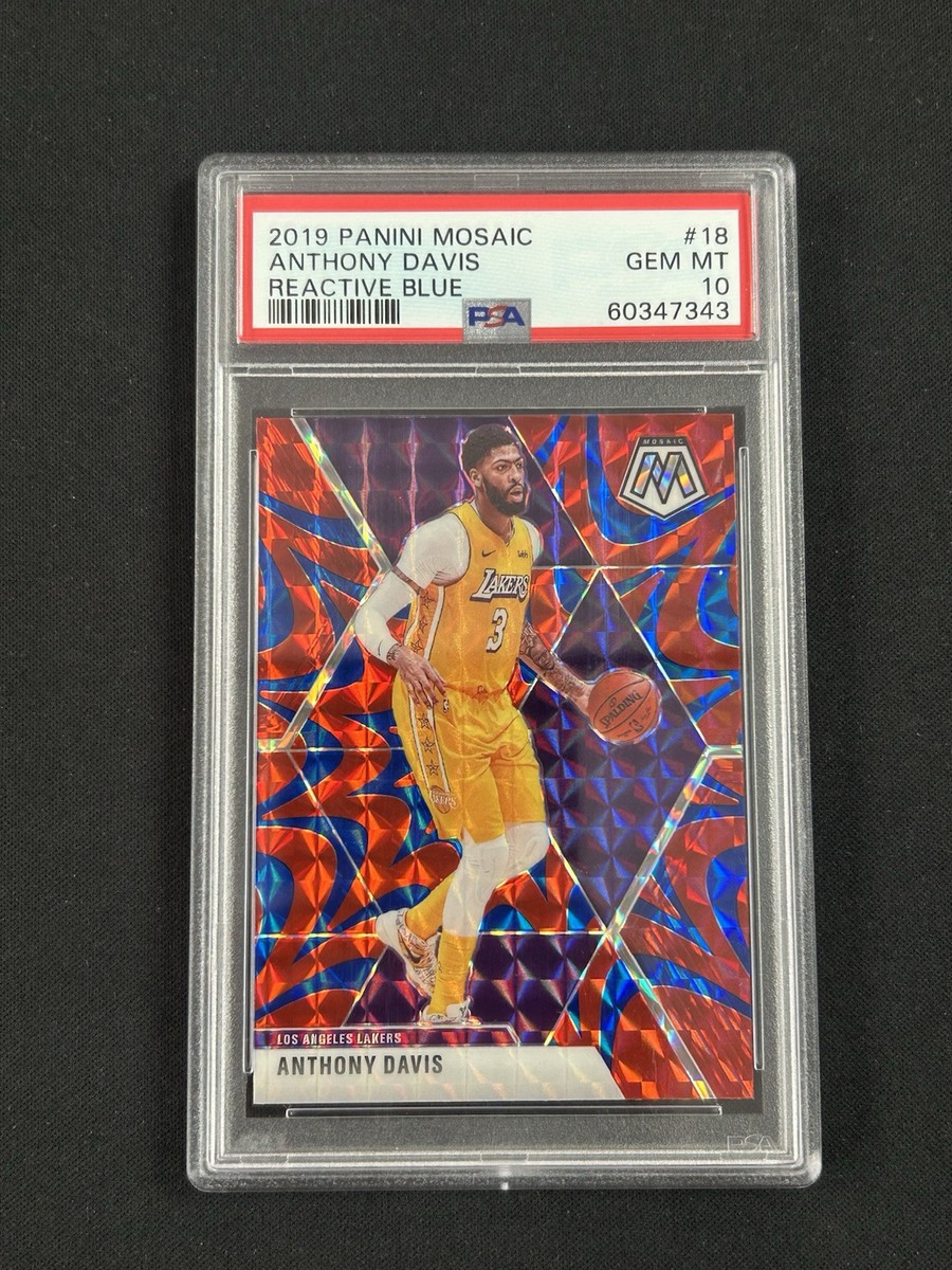 2019 Panini Mosaic Reactive Blue #18 Anthony Davis PSA 10 | eBay