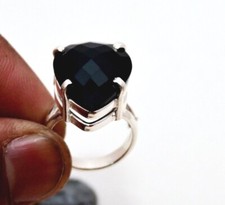 Black Onyx Gemstone Ring, 925 Sterling Silver Ring, Handmade Ring. All Size'
