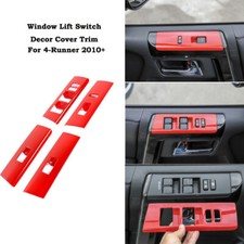 For 4-runner 10-19 Interior Window Lift Adjustment Panel Switch Trims Cover Red