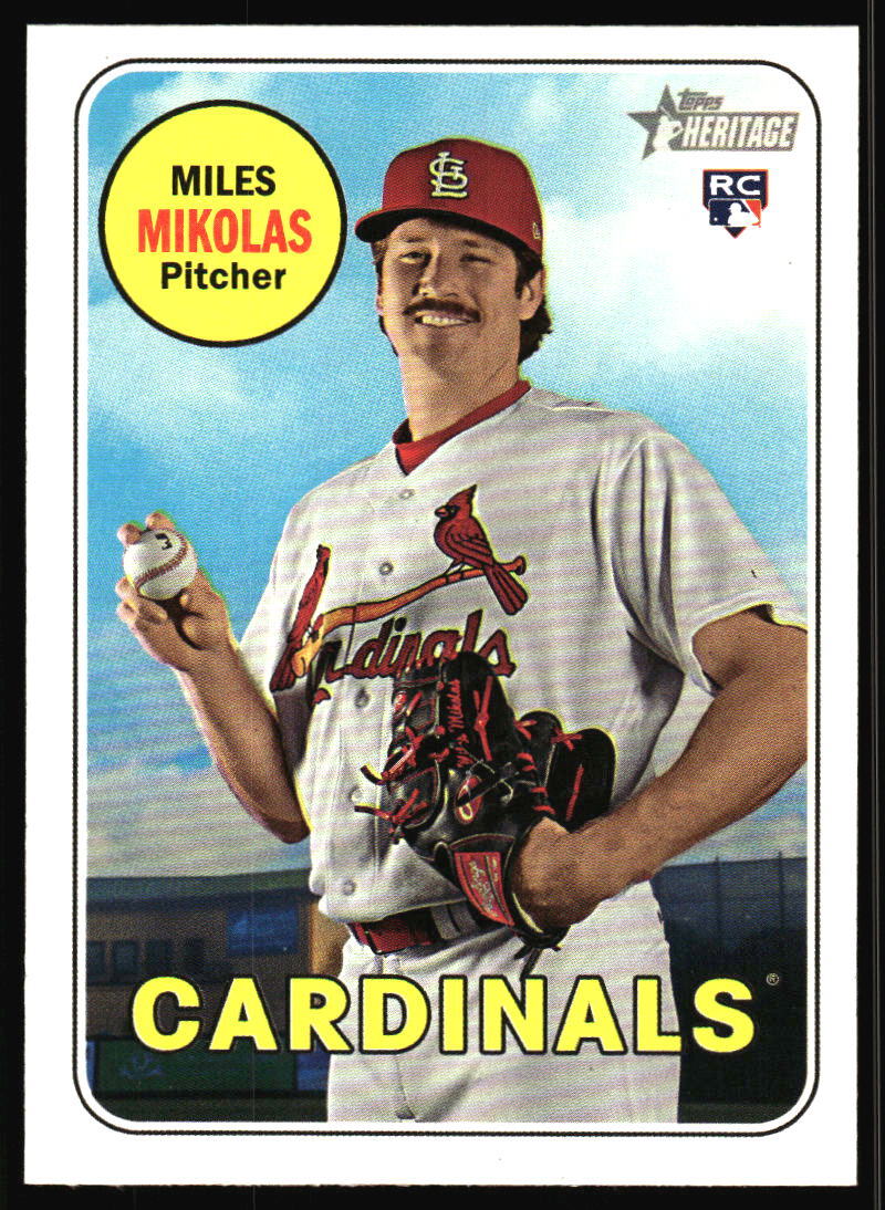 2018 Topps Heritage Miles Mikolas Rookie #559 St. Louis Cardinals