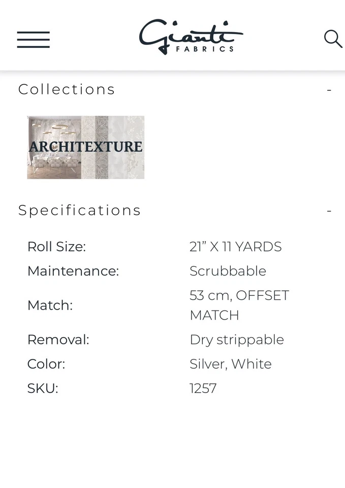 Papel pintado Telas Gianti M23041 Foto 2 de 4