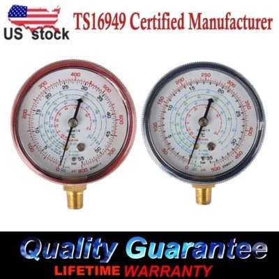 PRECISION AUTO LABS Set of Two Air Conditioner Recharge Low High Pressure Gauge US USWC CarBole