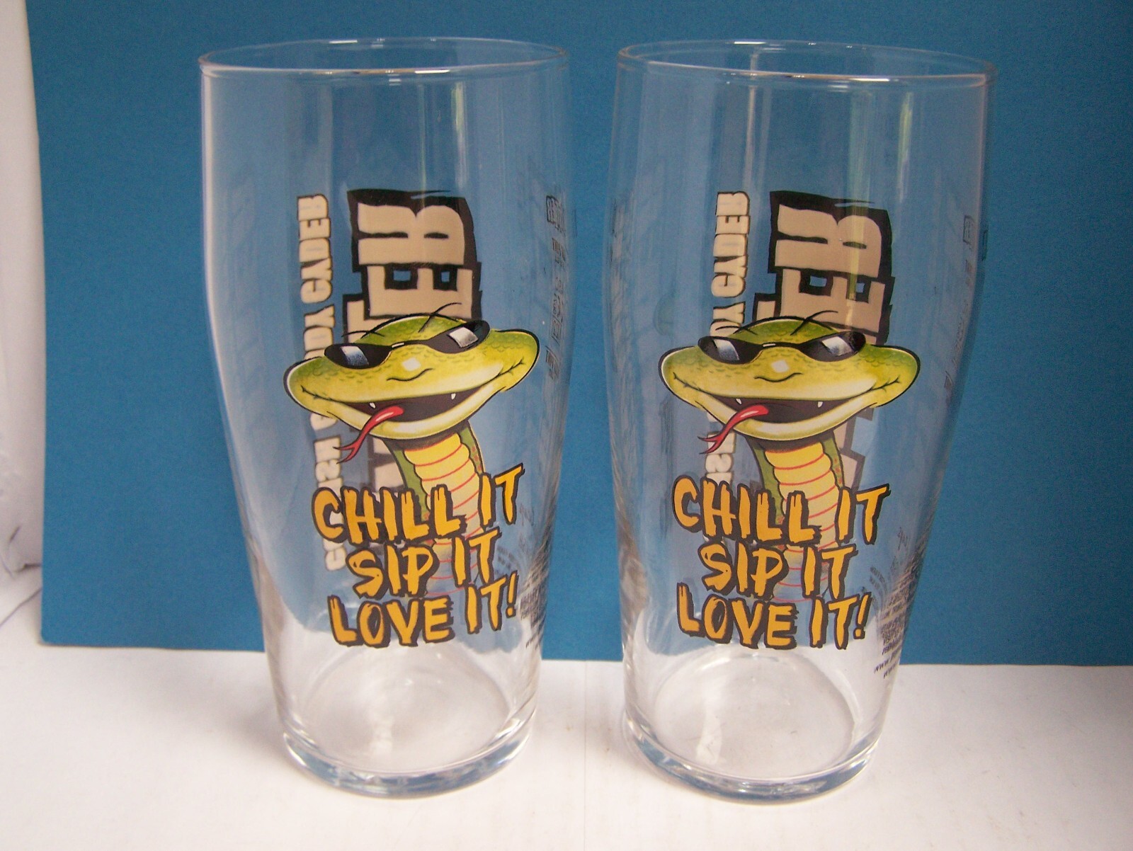 Cornish Rattler Pint Glass never used x2 cider eBay