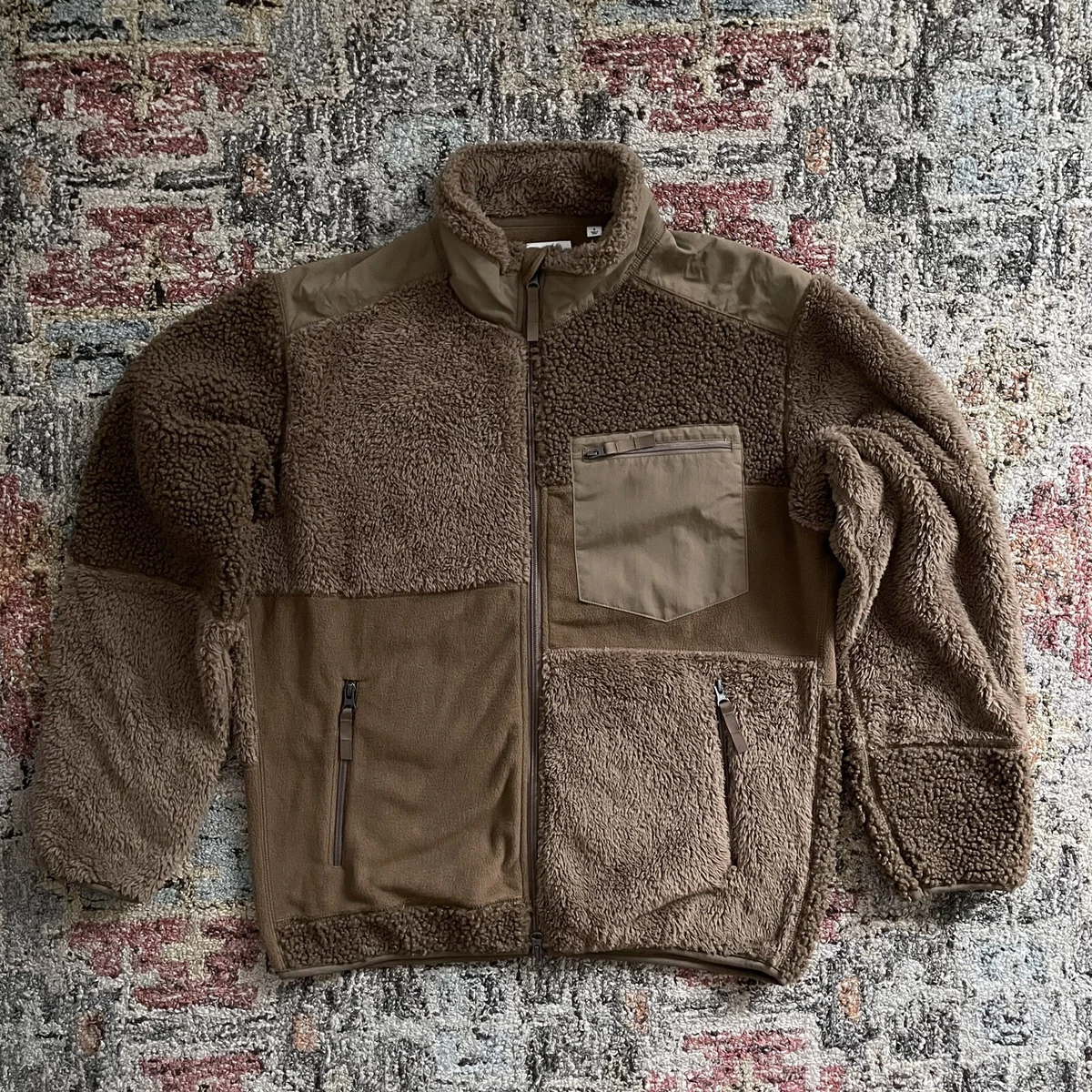 Uniqlo Engineered Garments AW19 Combination Fleece Jacket Brown