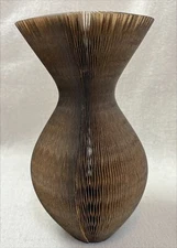 VTG Rare Paper Hat Vase Dutch Design De Bonnét Chapeau Claudette Accordeon Art 