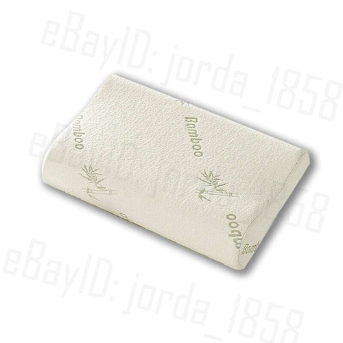 2x Luxury Soft and Hard Contour Bamboo Pillow Memory Foam Fabric Fibre Cover Bed - Picture 13 of 14