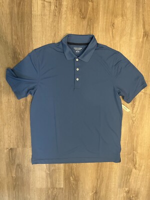 Amazon Essentials Mens Regular Fit Quick-Dry Golf Polo Shirt, Blue