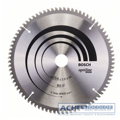 Bosch Optiline Wood 254mm 80WZ/N saw blade for Gcm 10 J 0601B20200 cutting machine