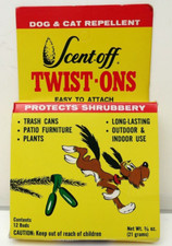 VTG Scent-Off Twist-Ons Dog Cat Repellent 12 Buds 3/4oz Indoor/Outdoor USA NOS