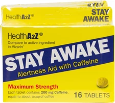Healtha2Z® Stay Awake | 200 Mg Caffeine | Alertness Aid with Caffeine | 3 Packs