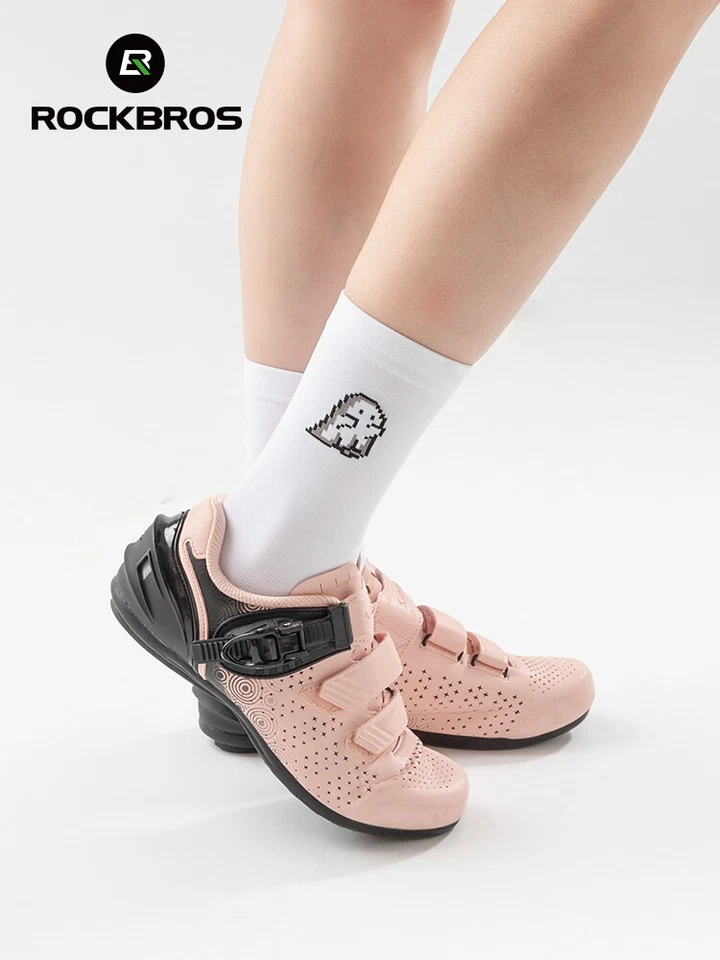 ROCKBROS 3 pares de calcetines de ciclismo calcetines transpirables acolchados calcetines de bicicleta para hombres y mujeres Foto 3 de 4