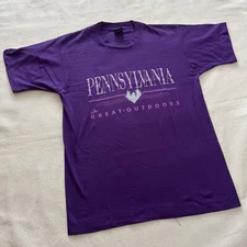 Vintage Screen Stars Best Pennsylvania Single Stitch T Shirt Purple Large