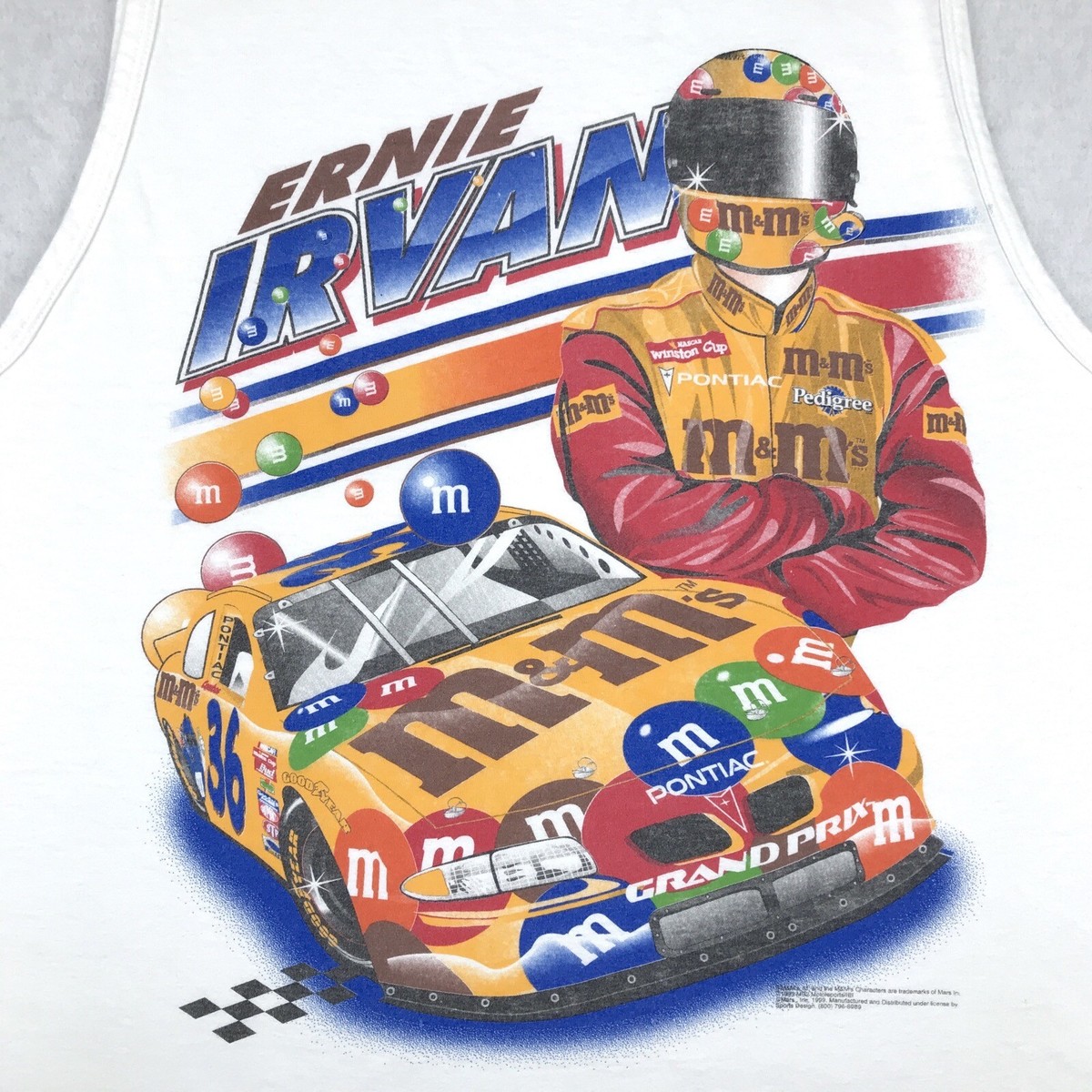 vintage 90s ERNIE IRVAN NASCAR M&M