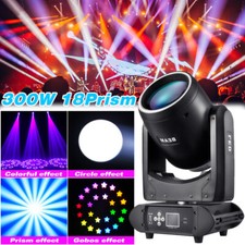 300W LED 24 Prism Moving Head Light Beam Stage DMX Spot Disco Party DJ Lighting