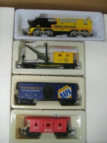 HO IHC PENNZOIL Z-LINE EXPRESS F3-A LOCO CON GRÚA DE TRABAJO, COCHE NAPA Y CABINA #RRP-9001 | Zustand: New