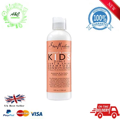 Shea Moisture Shampoing Et Après-Shampoing 2 En 1 + Démêlant Enfants - Photo 1/3
