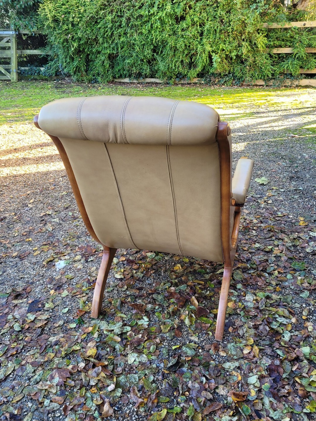 Antique Chesterfield Leather Button Back Slipper Chair eBay