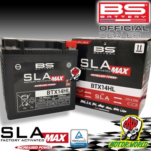 Batteria Attivata Bs Sla BT14B-4 YT14B Tipo Mf Pronta Senza Manutenzione 12v 12ah - 2