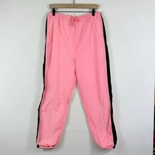 Gitano Vintage 90s Neon Pink Nylon Windbreaker Athletic Pants Women's Large