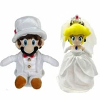 2X Super Mario Odyssey Peach Princess Mario Wedding Dress Plush Toy Figure Doll