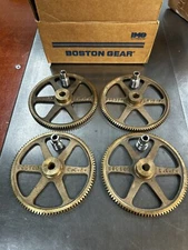 QTY 1 BOSTON GEAR BRONZE WORM GEAR SET  24 PITCH 100 TEETH 100:1 RATIO G1049