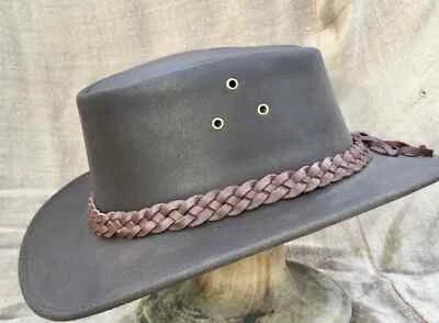 WALLARUOZ Hand made in Australia hat band Leather for all hats cowboy man woman hat extra
