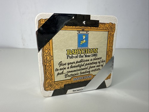 Vintage unbenutzt 15 Babycham Bierdeckel - BABYCHAM Kneipe des Jahres 1981 - Bild 1 von 4