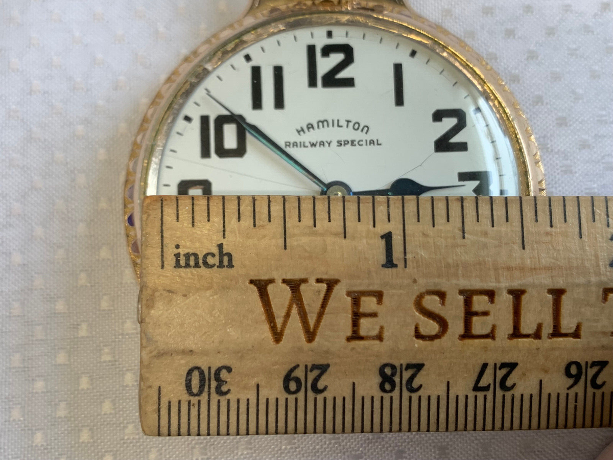 Vtg 1947 Hamilton Railway Special Pocket Watch C196619 10K Vtg 1947 Hamilton Railway Special Pocket Watch C196619 10K