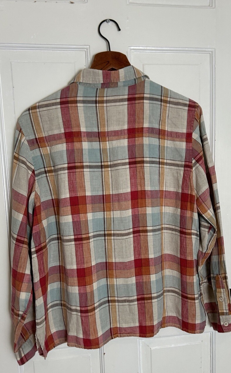 VTG Pendleton Linen Button-down, Boxy, Plaid, Wom… - image 8