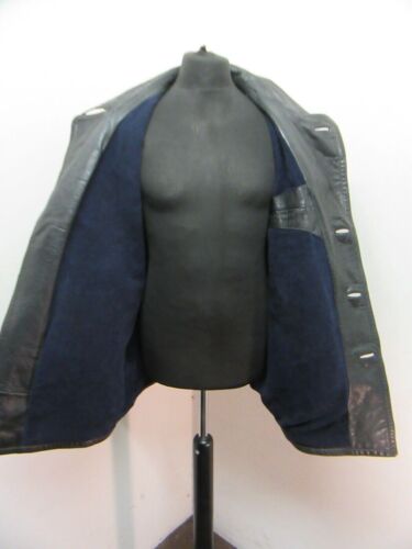 VINTAGE WW2 GERMAN LEATHER KREIGSMARINE HALF BELT JACKET SIZE L - Picture 17 of 21