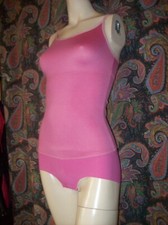 VTG Maidenform Pink Camisole Firm Support All-In-One Slimmer Girdle S