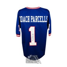 Bill Parcells Autographed New York Custom Blue Football Jersey - JSA COA