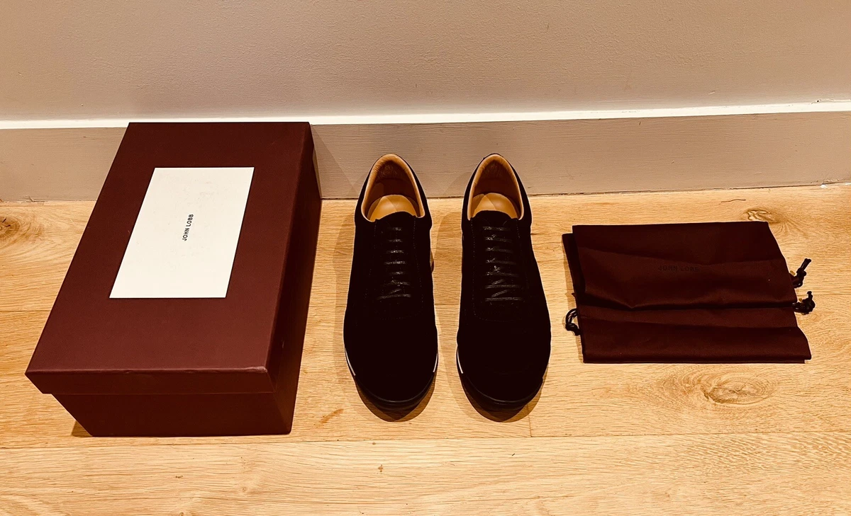 Black suede top trainers mens