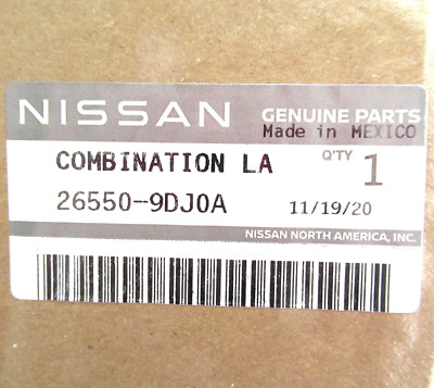 Genuine OEM Nissan 26550-9DJ0A Passenger Right Tail Light 2019