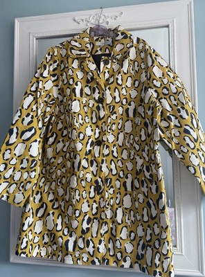 yellow leopard print coat