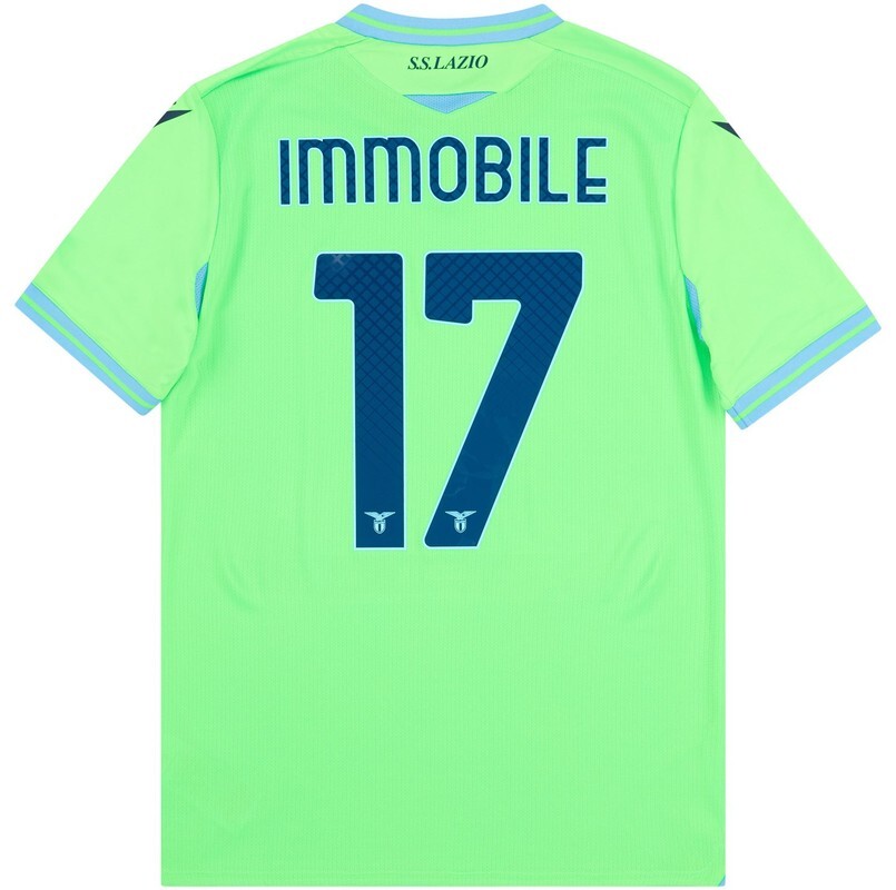 Maglia Lazio Immobile 2020-2021 Macron Away Football Shirt Nuova XL Originale