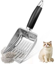 Stainless Steel Cat Litter Scoop,Metal Cat Litter Scoop,Kitty Metal Scooper