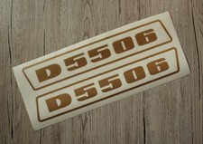 Deutz Aufkleber für Traktor D5506 Logo Emblem Sticker Label gold (bis 1974) 