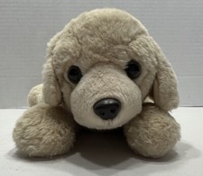 FAO Schwarz Plush Yellow Labrador Retriever Puppy Dog 16  Stuffed Animal Laying