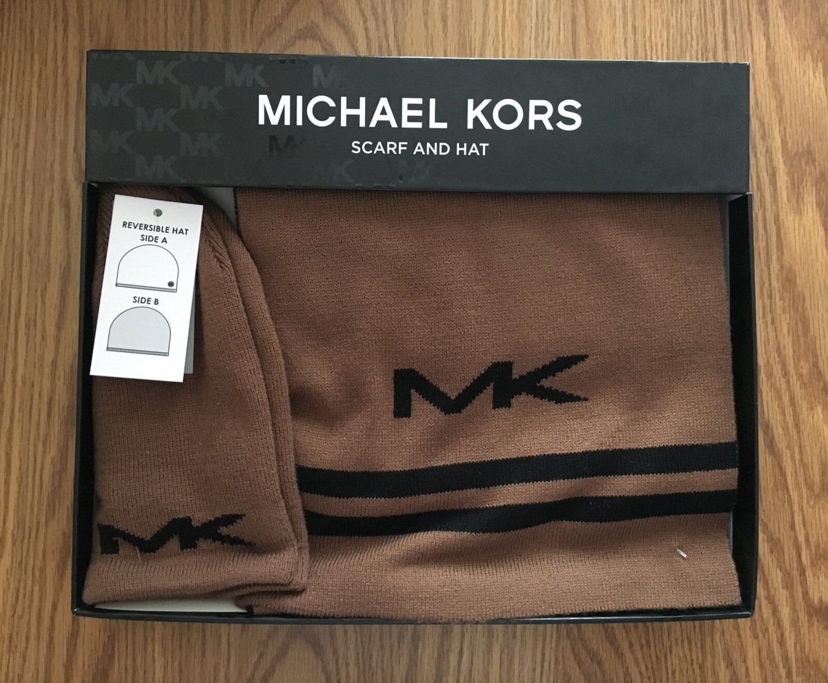Michael Kors Brown Scarf and Hat Set ? Authentic Michael Kors Hat and Scarf Set Available for  main image 4