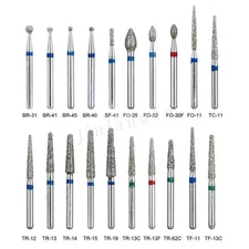 50 pcs Dental Diamond Ball Round burs Medium FG 1.6mm for High Speed Handpiece
