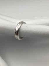 925 Sterling Silver Etched Band Ring Size 8.5 Width 5mm