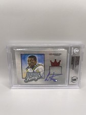 Cris Carter Signed 2002 Donruss Leather Kings Football Card Beckett Auto