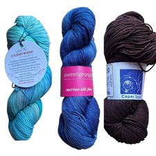 Hochwertige Socken/Strickwolle  ca. 360g (3 Str.)  - Merino/Seide/Kaschmir